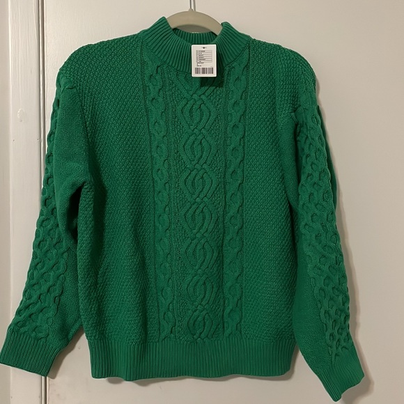 Green urban outfitters austin cable knit sweater in S - Picture 3 of 4